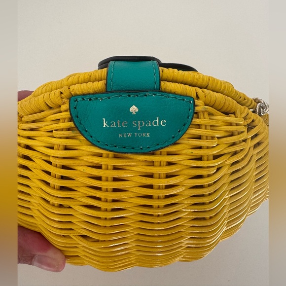 Kate Spade Lemon Yellow Woven Mini Bag - Picture 2 of 9